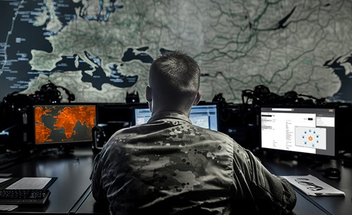 Image of defence intelligence professional using Janes