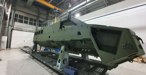 The Barys 6×6 undergoing assembly at KPE facilities in Kazakhstan.