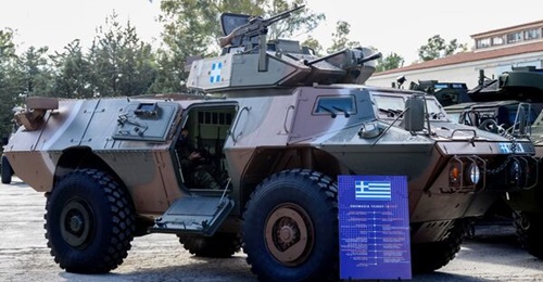 One of the first 44 M1117 ASVs donated by the US Army to Greece, which arrived in Athens on 26 November.