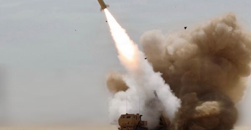 An M142 High Mobility Artillery Rocket Systems (HIMARS) is shown during Operation 'Epic Fury'. “Part of this photo was blurred for security purposes,” according to the DoD.