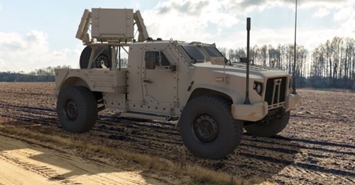 The RADA exMHR mounted on a JLTV in a quad configuration.