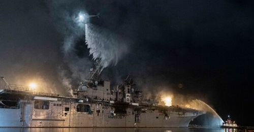 Fire damage led to the decommissioning of the amphibious assault ship USS 
        
        in 2020. The US Navy has established a group to prevent such incidents.