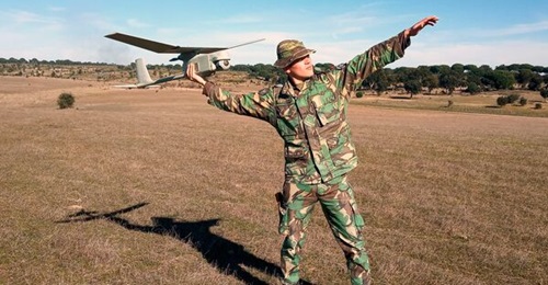 AeroVironment's products include the hand-launched Raven unmanned aerial vehicle.