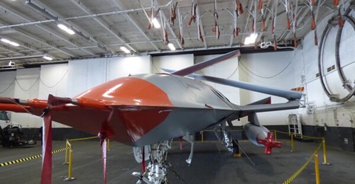 Technicians plan to conduct deck-handling testing of the MQ-25 Stingray on the aircraft carrier USS 
        
         (CVN 77) while the ship is underway in December.