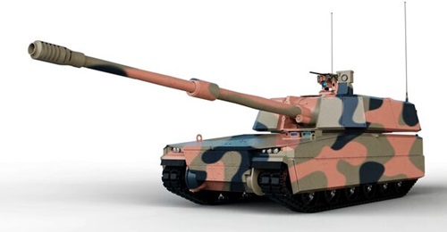 A concept image of the AS9 SPH that Hanwha Defense Australia will supply to the Australian Army. The vehicle is shown fitted with an RWS.
