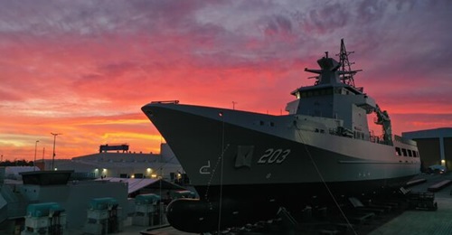 The first of 12 Arafura-class OPVs was launched for the Royal Australian Navy on 16 December.