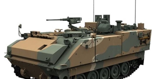 A computer-generated depiction of South Korea's new CBRN-resistant armoured personnel carrier.