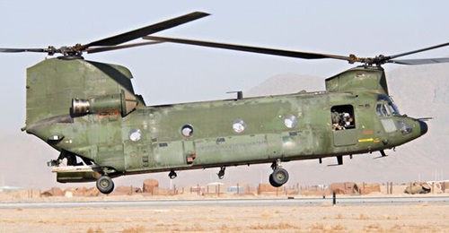 A Dutch CH-47D seen on operations in Afghanistan. The variant has now been replaced in RNLAF service by the latest CH-47F standard Chinook.