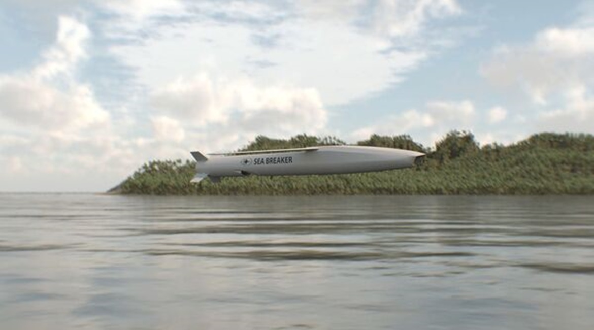 Rafael Advanced Defence Systems' new Sea Breaker autonomous, high-subsonic maritime and land-based long-range attack weapon system.