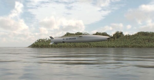 Rafael Advanced Defence Systems' new Sea Breaker autonomous, high-subsonic maritime and land-based long-range attack weapon system.