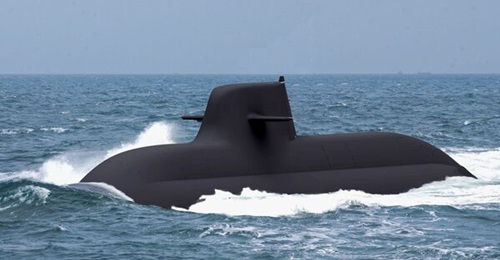 A graphic depiction of the Italian Navy's Type 212 NFS. Fincantieri has started construction on the first boat at its Muggiano shipyard in La Spezia.
