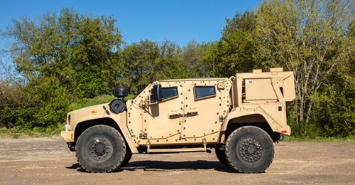 Oshkosh Defense unveiled a hybrid-electric version of its JLTV.