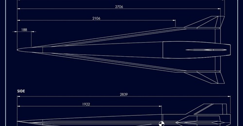 The blueprint of the DART AE multimission hypersonic drone technology demonstrator.
