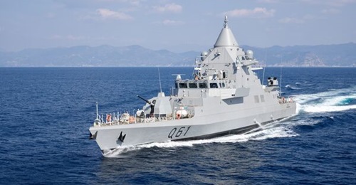 (Q 61), the first of two OPVs built by Fincantieri for the Qatari navy.