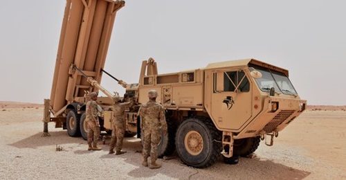 A launcher from one of the THAAD systems the US Army deployed to Saudi Arabia in 2019. CENTCOM has confirmed that an Emirati THAAD successfully intercepted a ballistic missile before a US one.