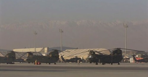 Bargram Airbase seen at the height of its operations in 2010, when it was the primary hub for all US and coalition operations in Afghanistan. In line with the wider withdrawal of Western forces, the facility has now reportedly been vacated by US and co...