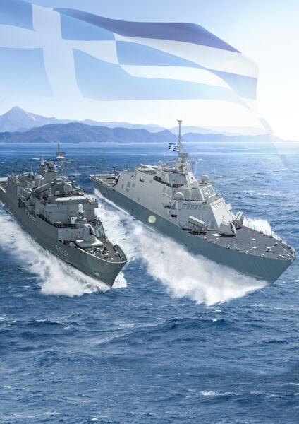 A graphic depiction of Lockheed Martin's Hydra-class (MEKO 200HN) frigate MLU and LCS HN proposal.