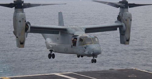The US Navy's CMV-22B Osprey carrier onboard delivery aircraft achieved initial operational capability.