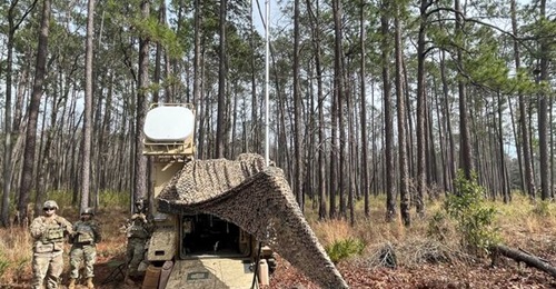 US Army soldiers participate in a network pilot for CS25 at Fort Stewart in Georgia in February.