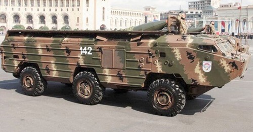 Seen in Armenian service, the Soviet-era OTR-21 Tochka close-range ballistic missile system was reportedly used by Ukraine to attack a Russian military airfield on 25 February.