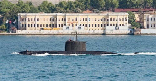 TCG 
        
        the first of four Turkish Navy Preveze (Type 209/1400)-class submarines undergoing a planned MLU programme.