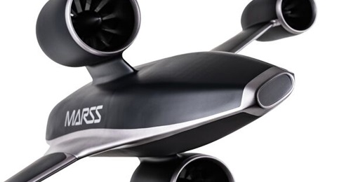 The MARSS interceptor is made of carbon fibre, titanium, and polymer.