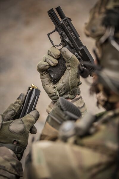 RUAG International's Ammotec division makes ammunition for the Heckler & Koch USP Compact pistol, among other guns.