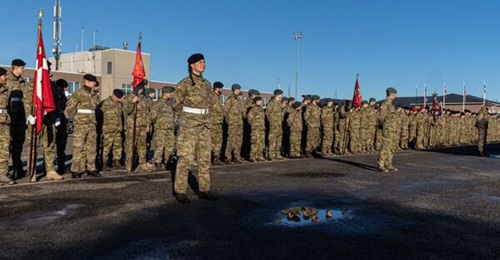 A mechanised company from the Royal Danish Army's Jutland Dragoon Regiment relieved troops from the French Army's 5e Régiment de Dragons as part of the UK-led EFP battlegroup in Estonia on 14 March.
