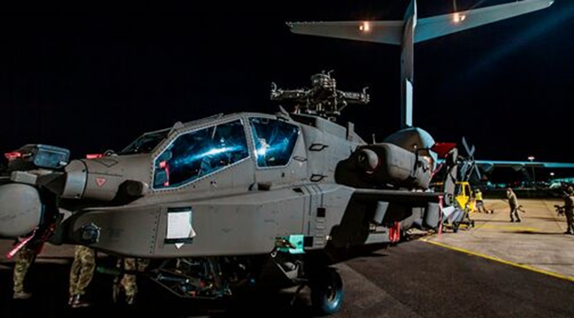 The first two of 50 remanufactured AH-64E Apache helicopters for the British Army were delivered into the UK on 26 November.