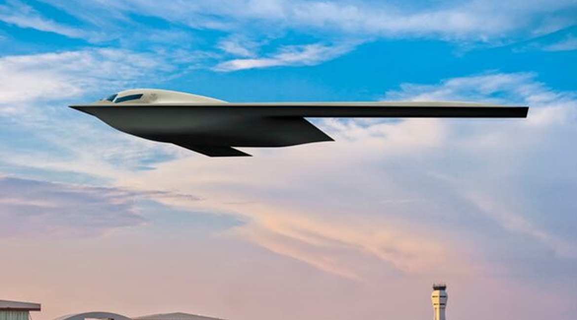 An artist's interpretation of what the B-21 Raider bomber might look like.