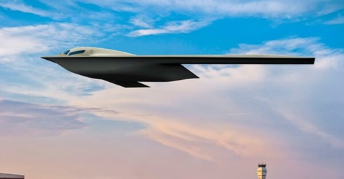 An artist's interpretation of what the B-21 Raider bomber might look like.