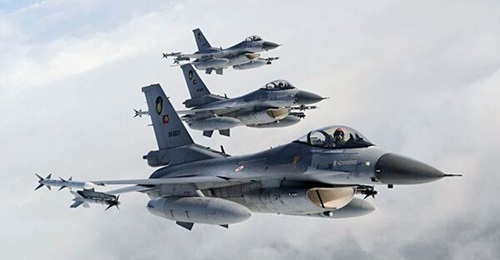 A file photo of Turkish F-16s. The NATO ally has for the first time in 15 years joined the Baltic Air Policing mission, with four F-16s flying out of Malbork Air Base in Poland.