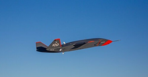 The newly named MQ-28A during its second test flight series at Woomera Range Complex in South Australia.