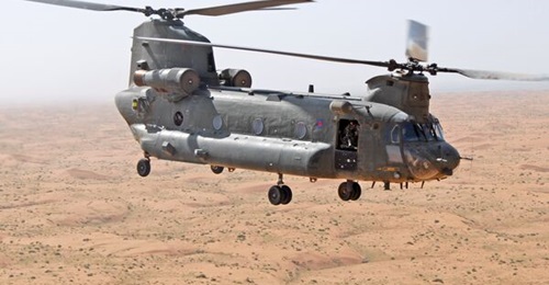 Seen during operations in Afghanistan, 'Bravo November' is the first of nine older Chinooks that the UK is to swap out for newer models in the coming years.