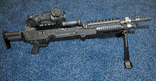 Shown here is an M240L 7.62 machine gun. The US Army is currently seeking industry input on 6.8 mm calibre conversion kits for its M240B and M240L weapons.
