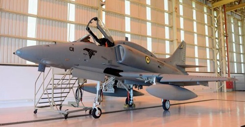 The Brazilian Navy was operating two modernised Skyhawks by the end of May 2018. An AF-1B single-seat variant is shown here.