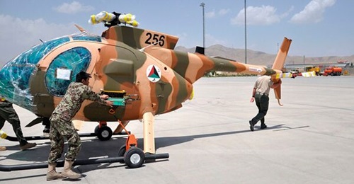 The MD 530F is one of a number of aircraft types operated by the Afghan Air Force that will now need to be ferried in and out of the UAE for maintenance, repair, and overhaul.