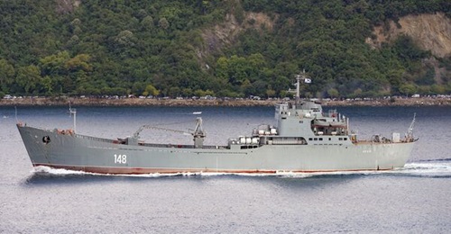 The Russian Black Sea Fleet's Alligator-class large landing ship 
        
        . The Ukrainian Navy claims to have destroyed the ship while it was near the port of Russian-occupied Berdyanskof on 24 March, although this remains to be confi...