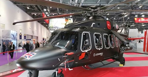 Seen at the DSEi exhibition in London in September 2021, the AW149 will be powered by either the General Electric (GE) CT7-2E1 or the Safran Aneto-1K engine as Leonardo looks to secure the UK New Medium Helicopter requirement.