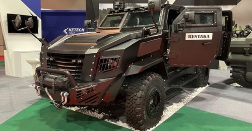 Malaysian firm Mildef is showcasing its newly developed Rentaka APC (pictured above) at the DSA 2022 exhibition in Kuala Lumpur.