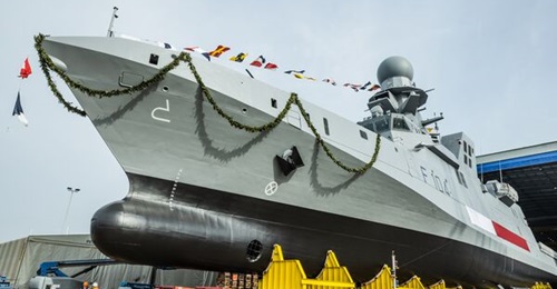 (F 104) pictured at its launch ceremony on 29 March.