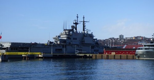 The Italian aircraft carrier 
        
         participated in 'Cold Response 2022'.