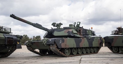 Polish Minister of National Defence Mariusz Blaszczak signed a contract for 250 M1A2 SEPv3 Abrams tanks for Poland at the headquarters of the 1st Armoured Brigade in Wesola, close to Warsaw, on 5 April (picture of a M1A2 SEPv2 in Polish Army camouflage...