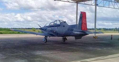 An Argentine Beechcraft T-6C+ Texan II.