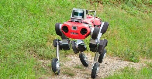 Swiss Drone and Robotics Centre are experimenting with robotic systems that combine both wheeled and legged locomotion.