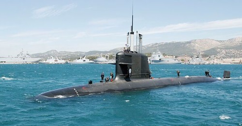 A Royal Malaysian Navy Scorpene submarine. Naval Group has offered to build two AIP-capable variants of the submarine for Indonesia in Surabaya.