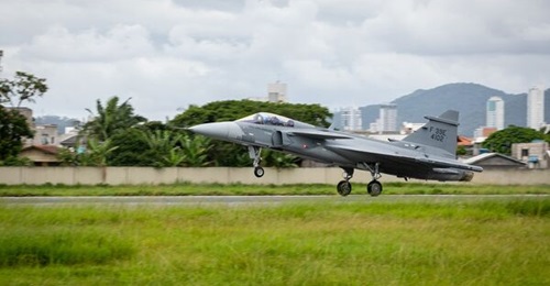 The Brazilian Air Force inducted the first two serial production F-39E Gripen jets into service on 22 April.