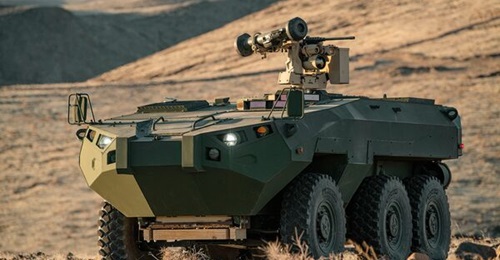 The Textron Systems' Cottonmouth, its bid for the USMC's ARV prototyping contract, is seen here. The USMC has selected Textron Systems and GDLS to build ARV prototypes in advance of a fiscal year 2023 decision. BAE Systems is also studying if its ACV p...