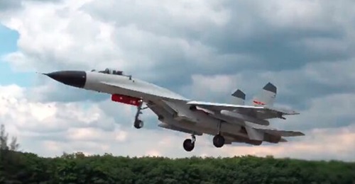 Chinese state-owned media released video footage on 15 July showing a PLANAF J-11BH multirole fighter aircraft equipped with a previously unseen ECM pod.
