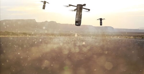 An artist's impression of the X-Frontier VTOL quadcopter recently showcased by Poland's WB Group.